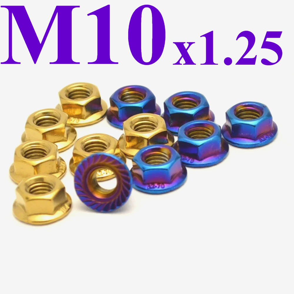 Sprocket - 6 sztuk nakrętek kół tylnych M10x1.25