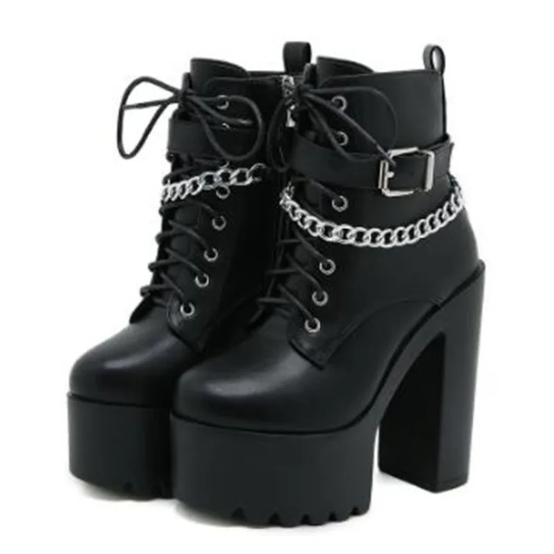 NEW Gothic Buckle Strap Ankle  – Motorcycle Chain recenzja i cena